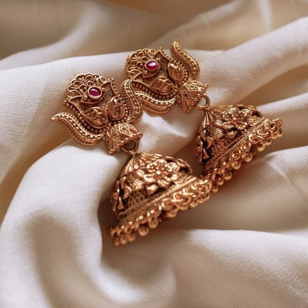 Divya Antique Temple Jhumkas